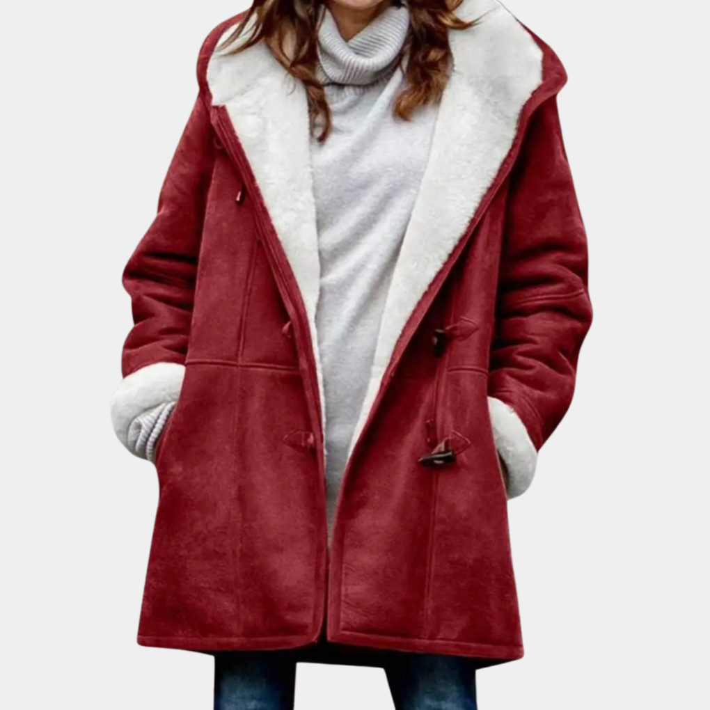 Damen - Langer Wintermantel - Hochwertigem Material - Stylische Oberbekleidung - Perfekt für kalte Tage