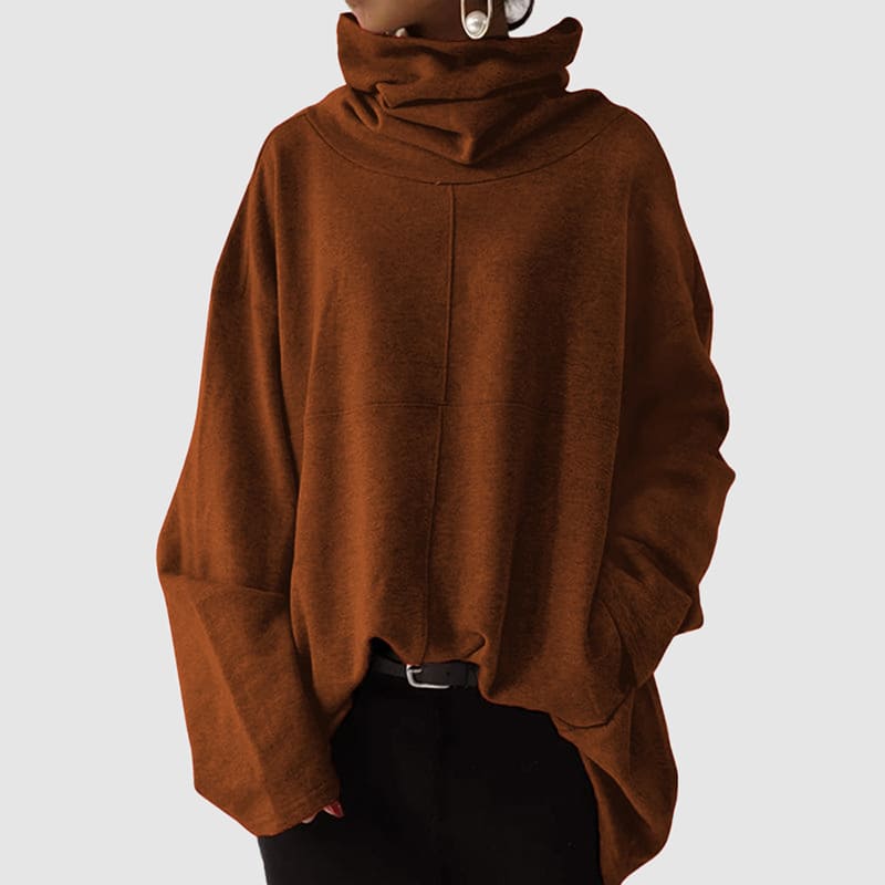 Damen - Rollkragenpullover - Weiche Wollmischung - Bequeme und stilvolle Strickmode