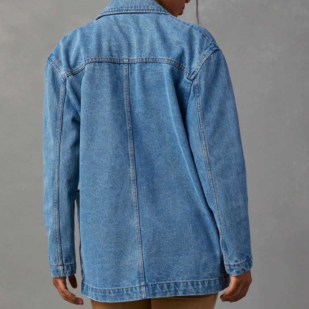 Damen - Denim-Jacke - Atmungsaktiver Stoff - Leichte Freizeitweste für angenehmen Tragekomfort