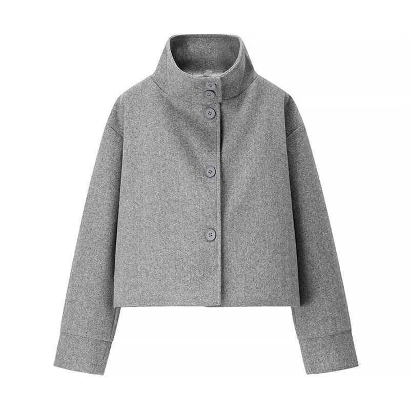 Damen - Stylische Kurzjacke - Hohem Kragen - Perfekt für jeden Anlass - Trendy und vielseitig
