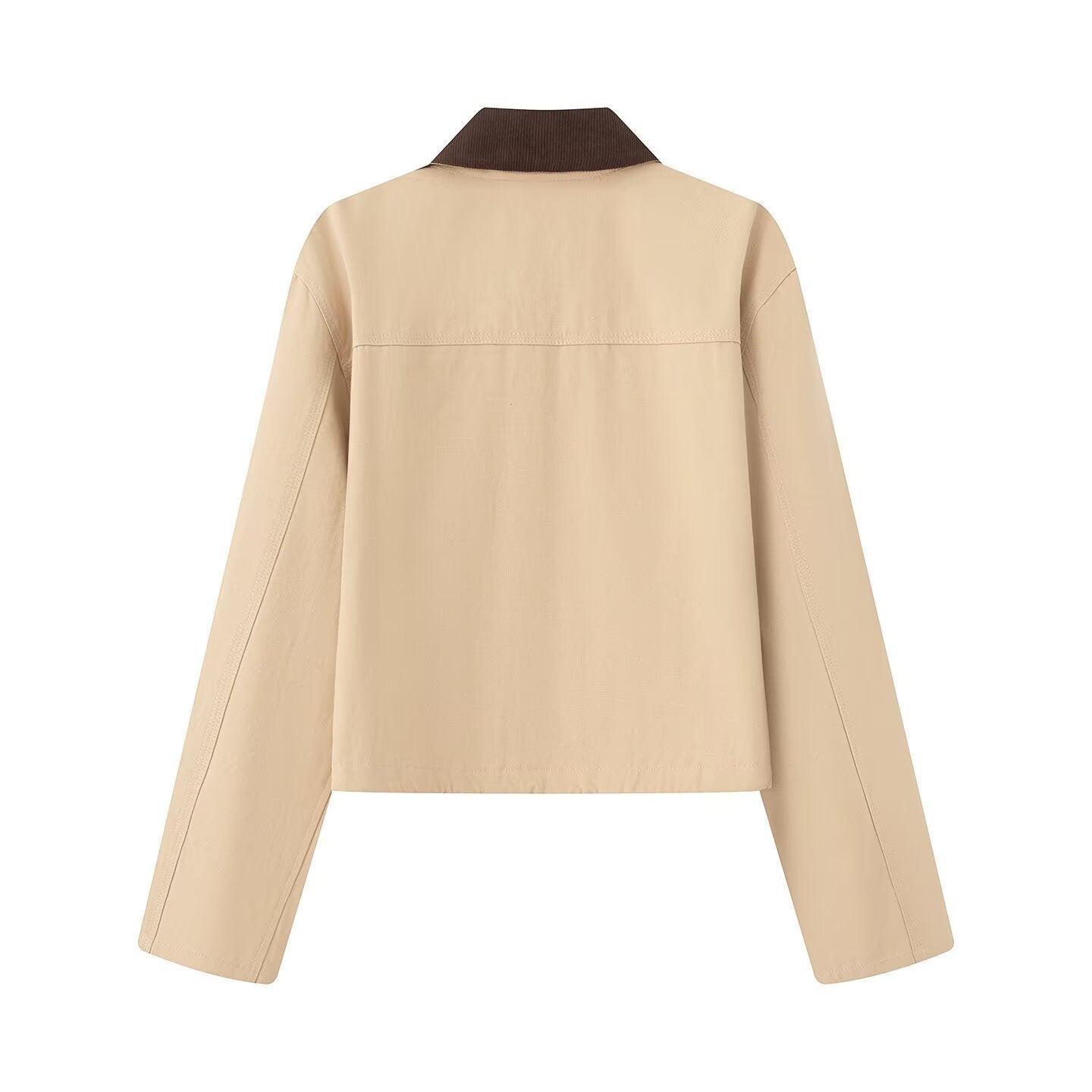 Damen - Freizeitjacke - Kontrastkragen - Praktischen Taschen - Stilvoll für jeden Anlass