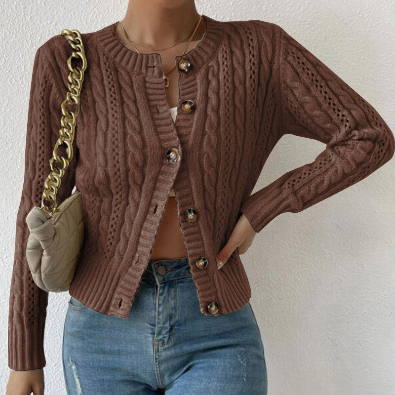 Damen - Strickjacke - Knopfverschluss - Gemütlicher Stil für jeden Anlass
