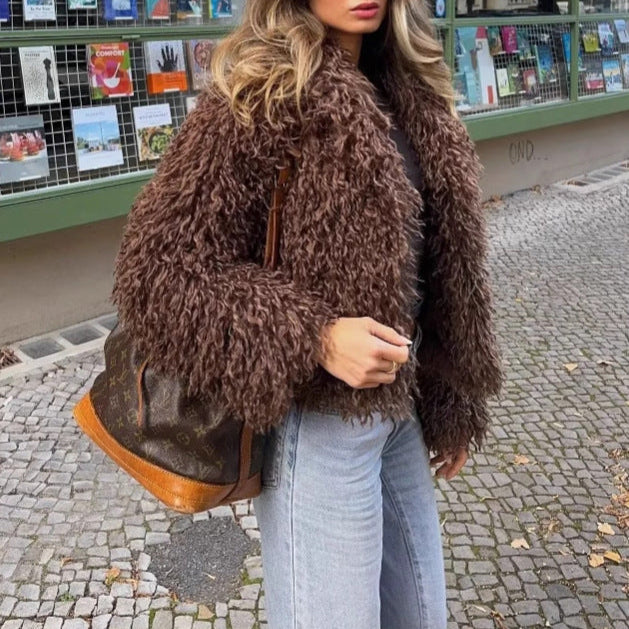 Damen - Fleecejacke - Weiches Futter und Kragen - Bequeme und Stylische Winterjacke