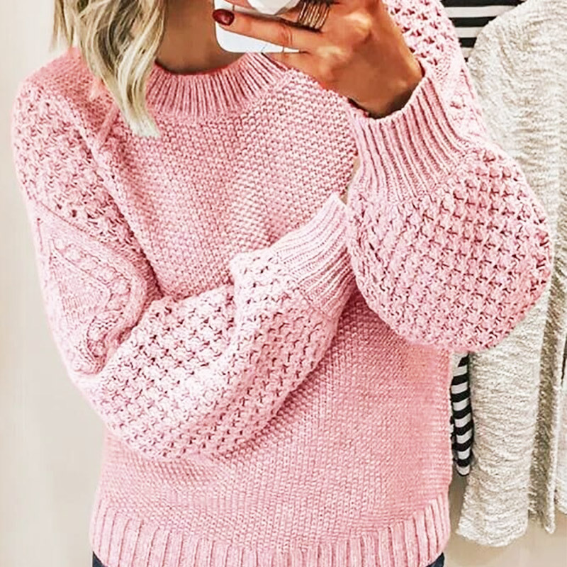 Damen - Strickpullover - Weichem Material - Lange Ärmel - Kuschelige Passform für Komfort und Stil