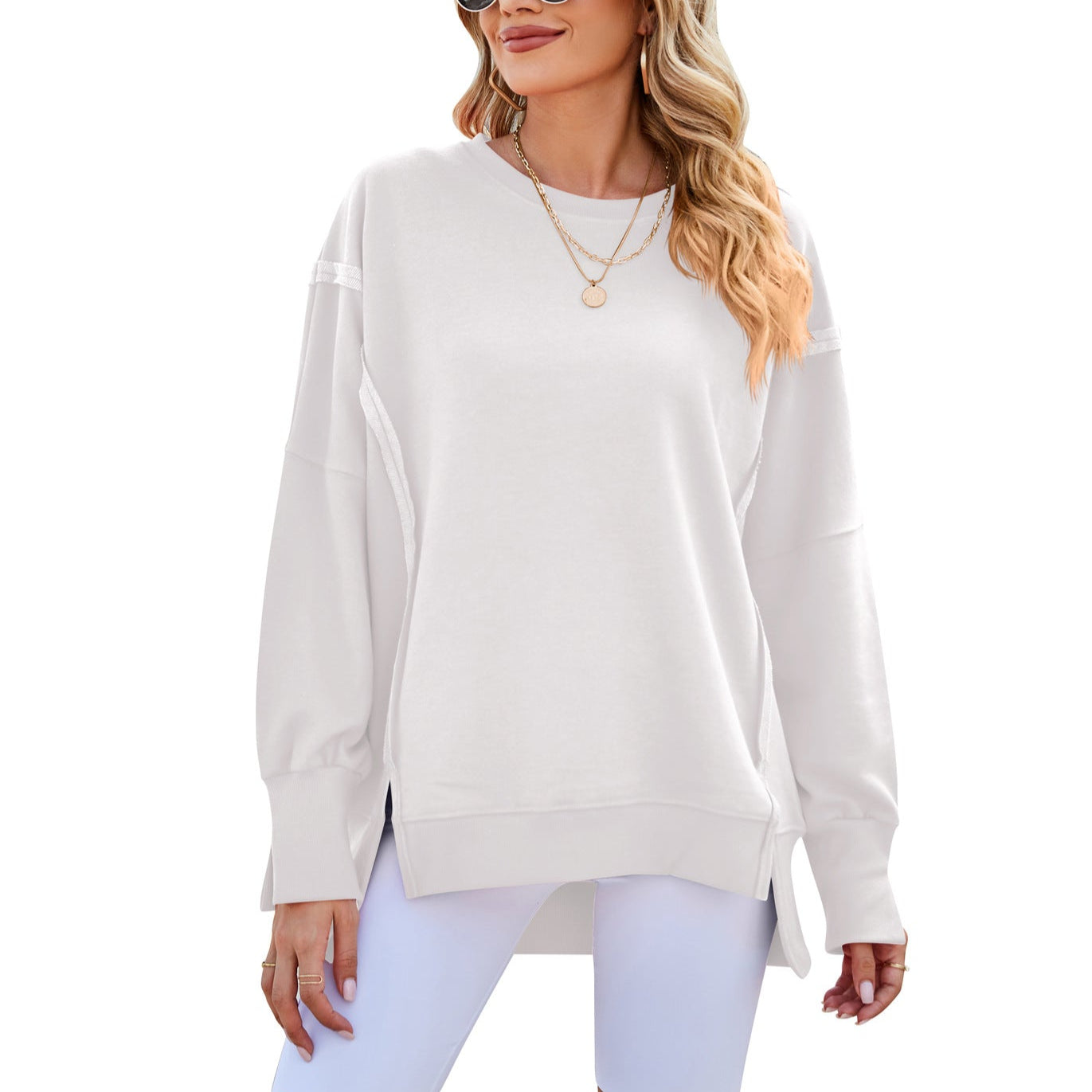 Damen - Sweatshirt - Übergröße - Weicher Stoff - Lässiger Stil für Komfort und Freizeit