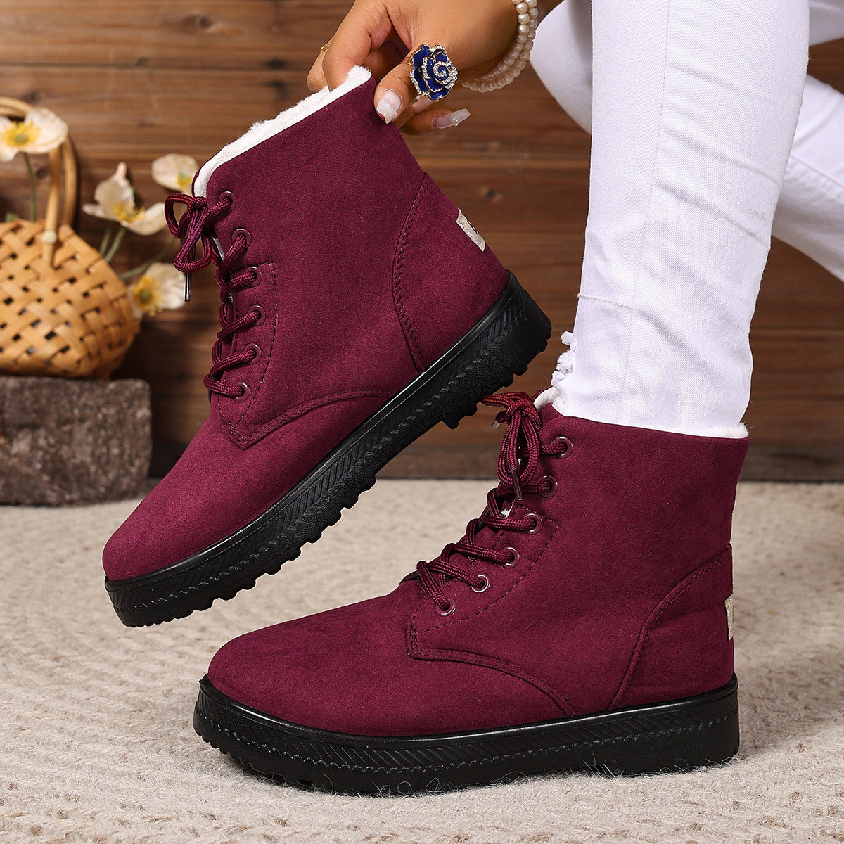 Damen - Winterstiefel - Warm gefüttert - Bequemer Schuh für kalte Tage