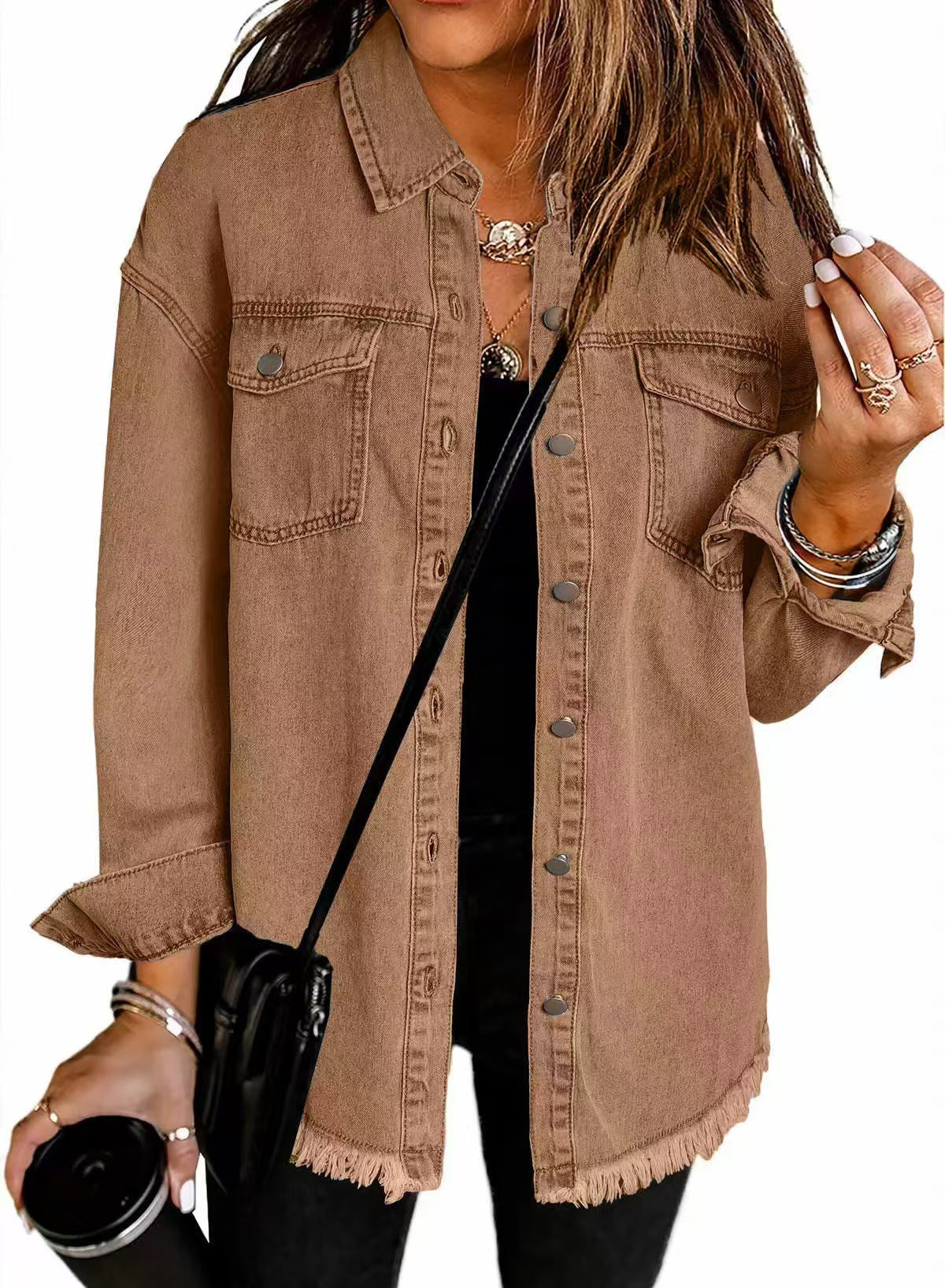 Damen - Klassische Jacke - Weichem material - Modische für jeden Anlass