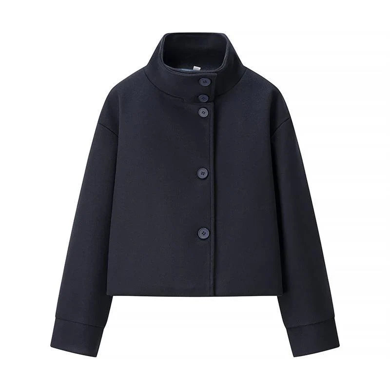 Damen - Stylische Kurzjacke - Hohem Kragen - Perfekt für jeden Anlass - Trendy und vielseitig