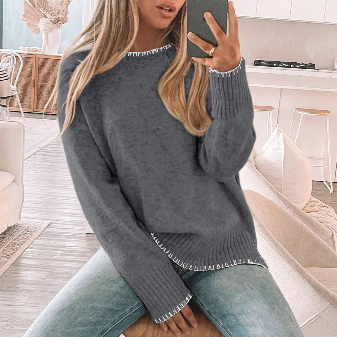Damen - Übergroßer Strickpullover - Kuscheliger Stil - Perfekt für jeden Anlass