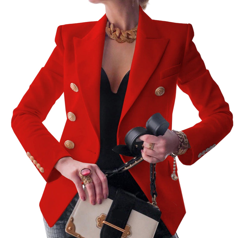 Damen - Eleganter Blazer - Doppelten Knöpfen - Stilvoller Schnitt für jeden Anlass