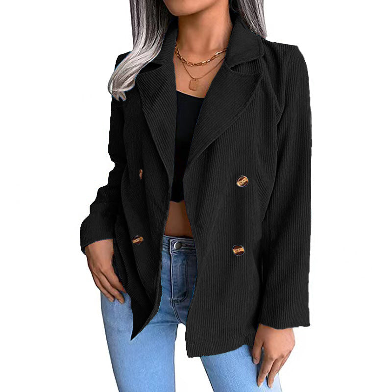 Damen - Cordjacke - Doppelknopfleiste - Modische und Bequeme für jeden Anlass