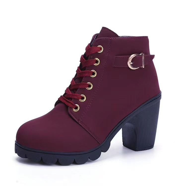 Damen - Trendige Stiefeletten - Blockabsatz - Bequeme und stilvolle Schuhe für jeden Anlass