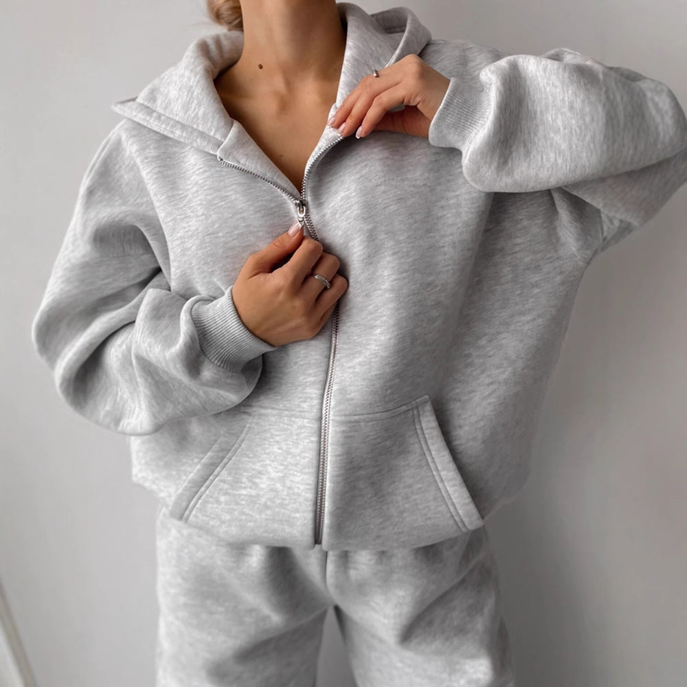 Damen - Loungewear Set mit Kapuze - Bequemer, weiter Schnitt - Ideale Freizeitmode für jeden Tag