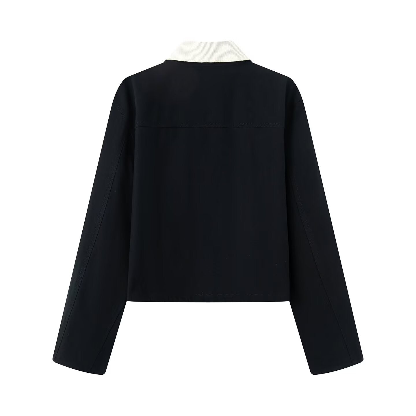 Damen - Freizeitjacke - Kontrastkragen - Praktischen Taschen - Stilvoll für jeden Anlass