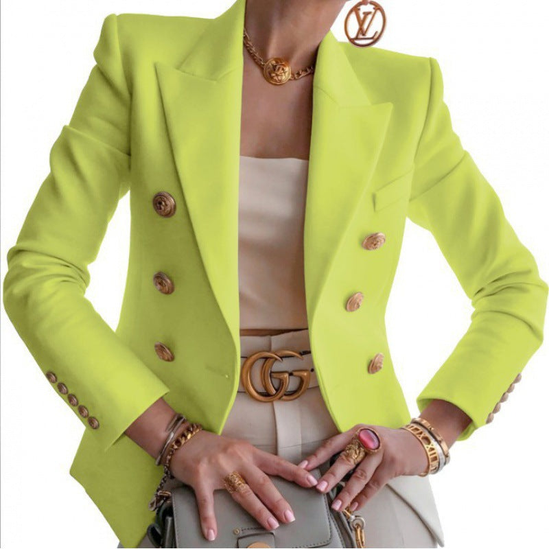 Damen - Eleganter Blazer - Doppelten Knöpfen - Stilvoller Schnitt für jeden Anlass