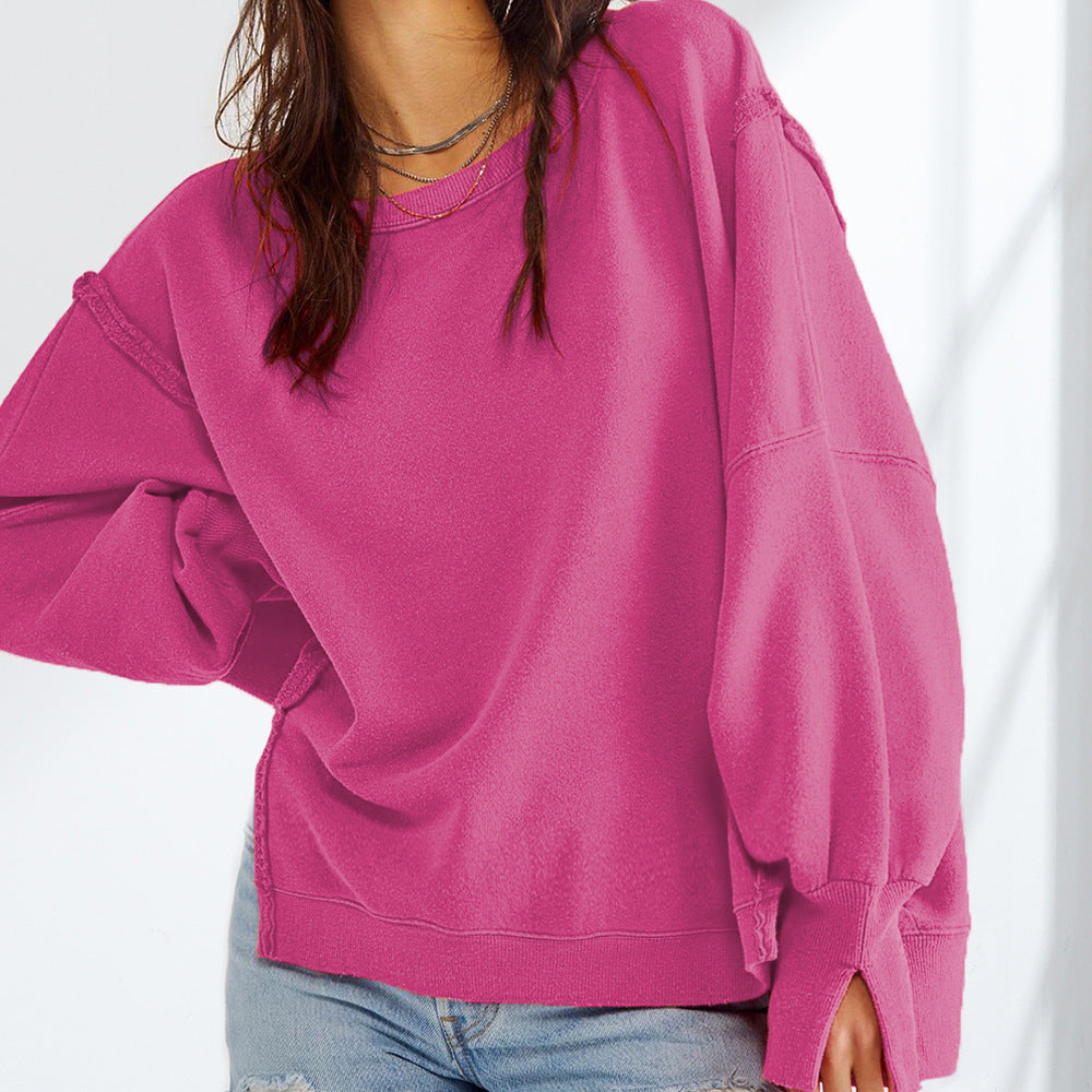 Damen - Sweatshirt - Übergröße - Weicher Stoff - Lässiger Stil für Komfort und Freizeit
