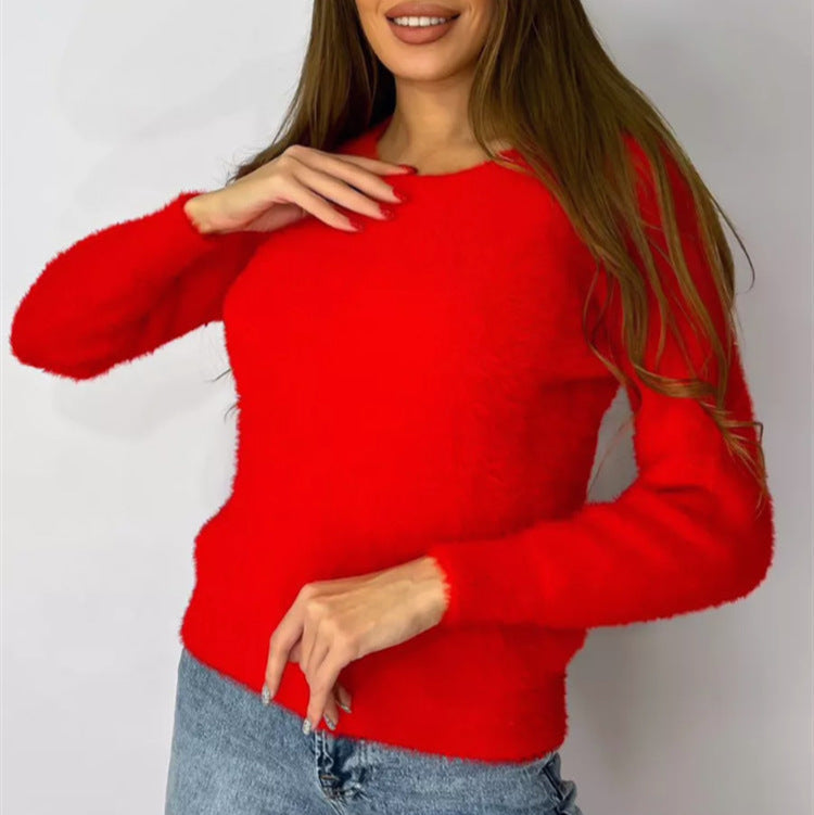 Damen - Flauschiger pullover - Kuschelige Strickwaren - Perfekt für den Alltag