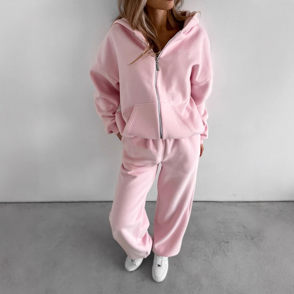 Damen - Loungewear Set mit Kapuze - Bequemer, weiter Schnitt - Ideale Freizeitmode für jeden Tag