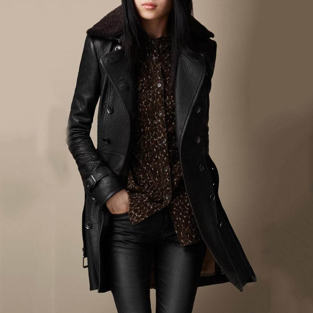 Damen - Winter Trenchcoat - Langlebiges Material - Zweireihig - Stylischer und warmer Begleiter für die kalte Jahreszeit