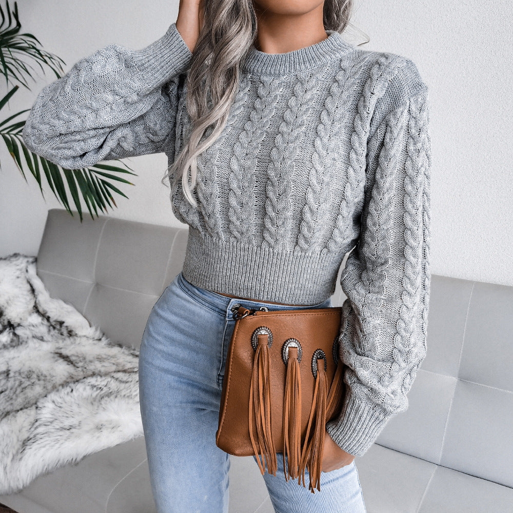 Damen - Moderner Strickpulli - Taillierte Passform - Stilvoller Komfort für jede Gelegenheit