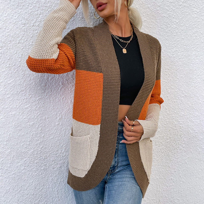 Damen - Strickjacke - Offener Vorderseite und Taschen - Bequemes Material für jeden Anlass