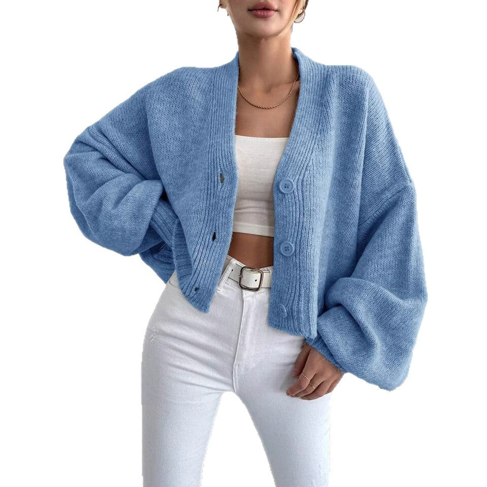 Damen - Übergroße Strickjacke - Weit geschnittenes Design - Bequeme & Stylishe Strickmode