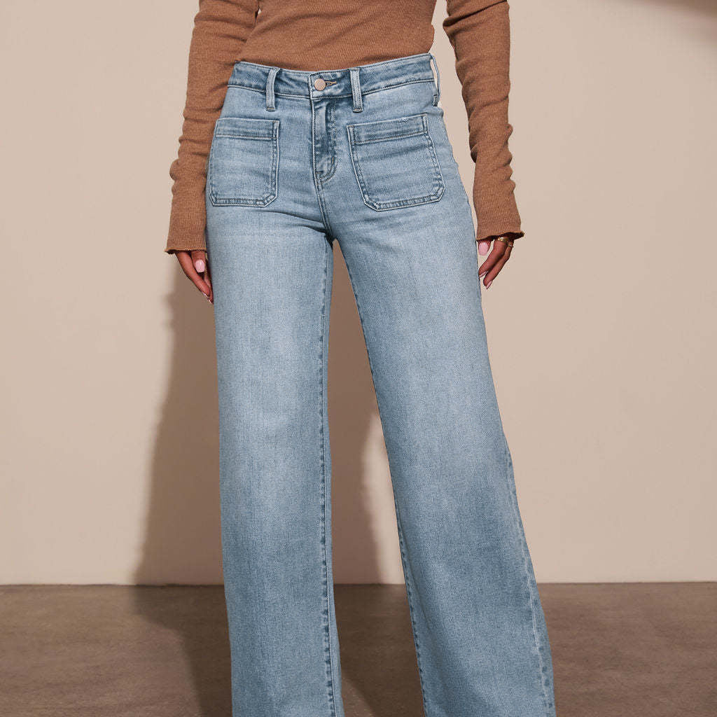 Damen - Weit geschnittene Jeans - Eleganter Stil - Bequeme und modische Hose für jeden Anlass