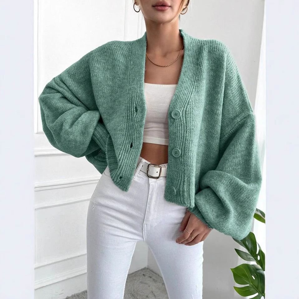 Damen - Übergroße Strickjacke - Weit geschnittenes Design - Bequeme & Stylishe Strickmode