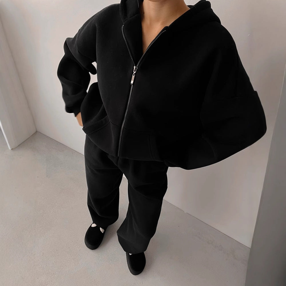 Damen - Loungewear Set mit Kapuze - Bequemer, weiter Schnitt - Ideale Freizeitmode für jeden Tag