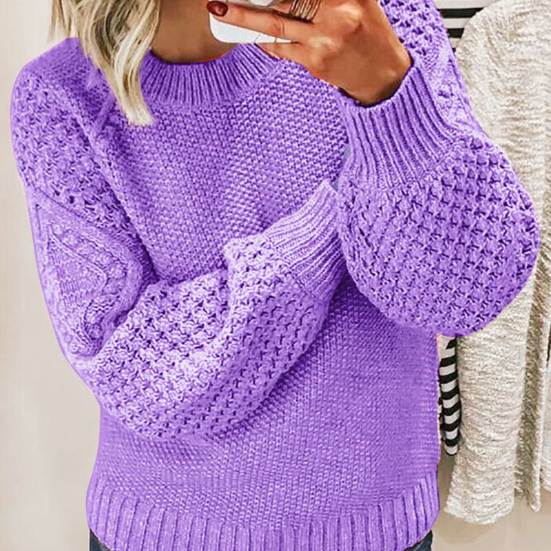 Damen - Strickpullover - Weichem Material - Lange Ärmel - Kuschelige Passform für Komfort und Stil