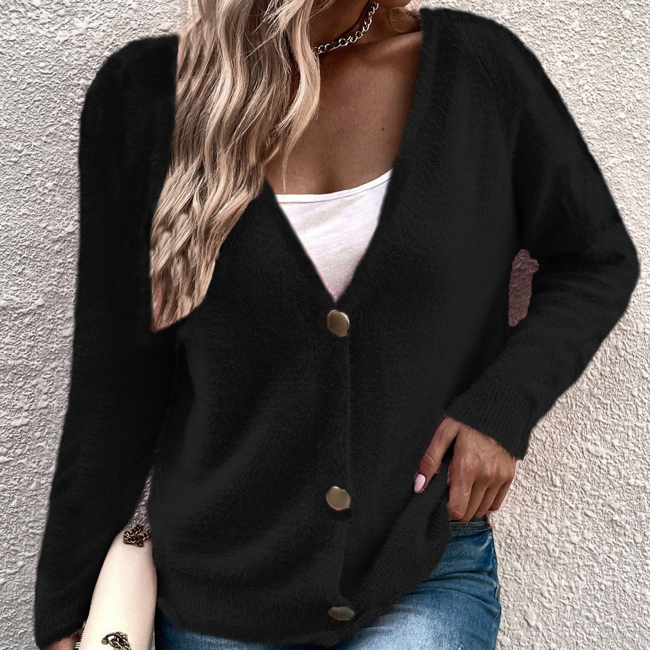 Frauen - Weiche Strickjacke - Lässiger Stil - Bequemer und vielseitiger Begleiter für jede Gelegenheit
