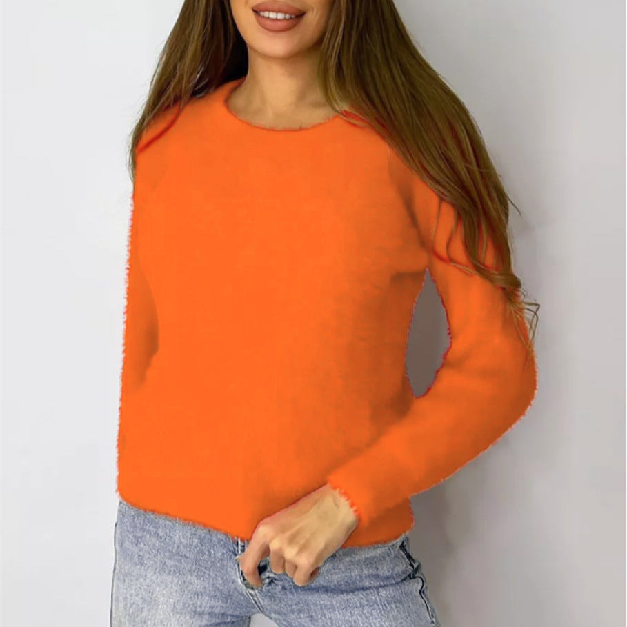 Damen - Flauschiger pullover - Kuschelige Strickwaren - Perfekt für den Alltag