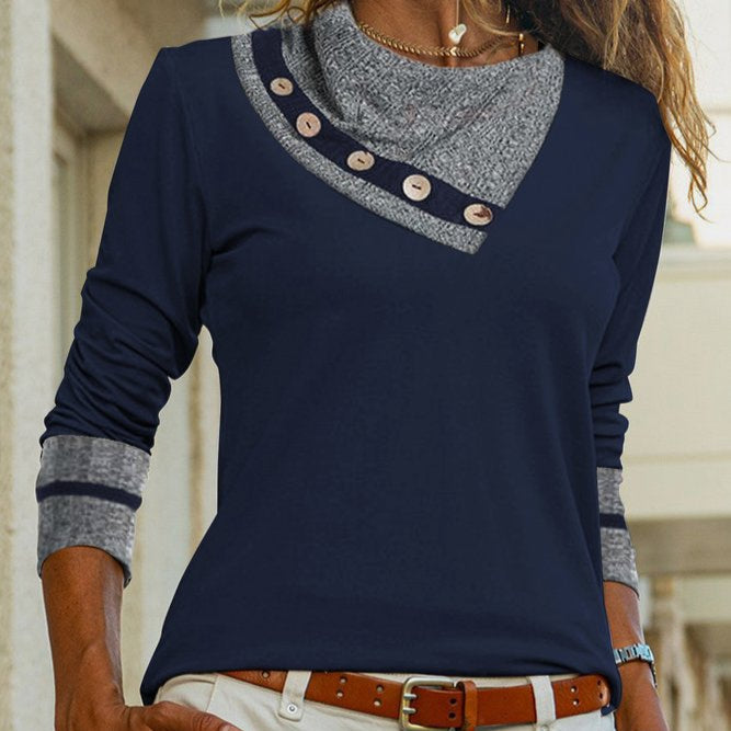 Damen - Langärmeliges Hemd mit Kragen - Chic Stil - Bequemes und stilvolles Oberteil für jede Gelegenheit