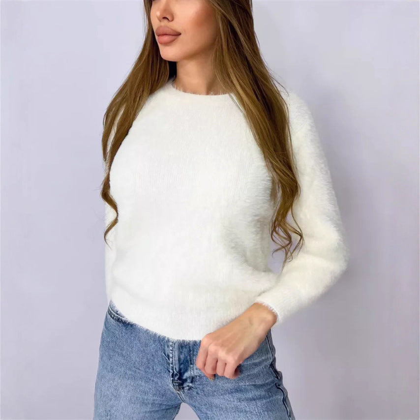 Damen - Flauschiger pullover - Kuschelige Strickwaren - Perfekt für den Alltag