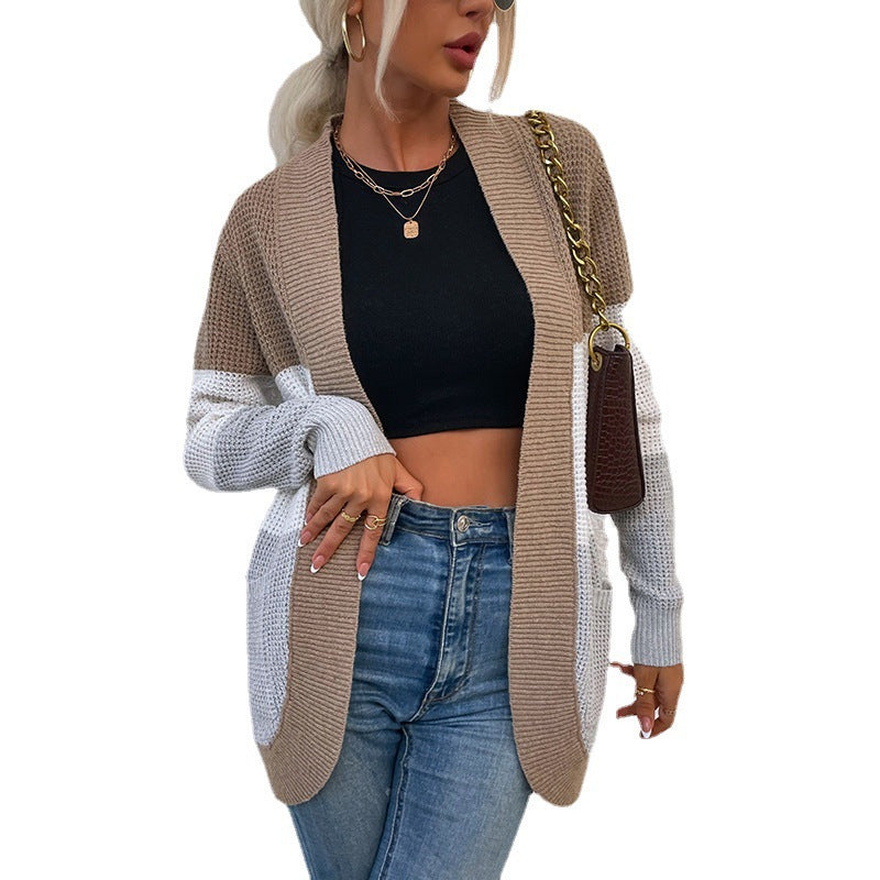 Damen - Strickjacke - Offener Vorderseite und Taschen - Bequemes Material für jeden Anlass