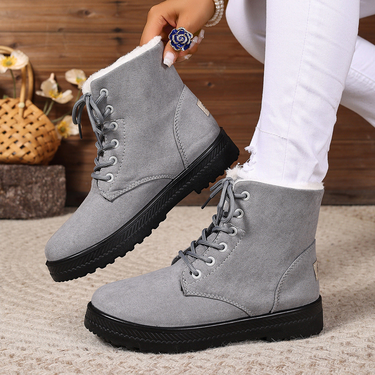 Damen - Winterstiefel - Warm gefüttert - Bequemer Schuh für kalte Tage