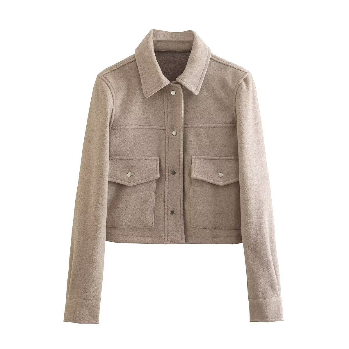 Damen - Kurze Jacke - Weicher Stoff - Stylische und Bequeme Jacke für Jede Gelegenheit