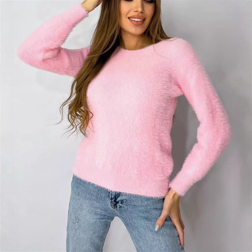 Damen - Flauschiger pullover - Kuschelige Strickwaren - Perfekt für den Alltag