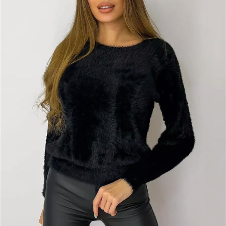 Damen - Flauschiger pullover - Kuschelige Strickwaren - Perfekt für den Alltag