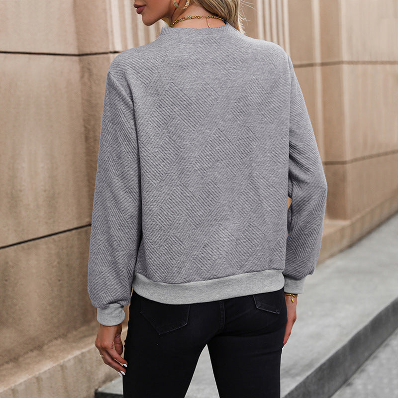 Damen - Strickpullover - Wickeloptik - Knopfdetails - Bequeme Mode für jeden Anlass