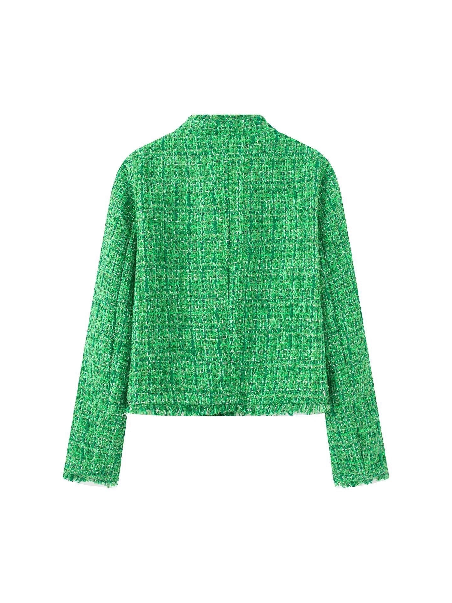 Damen - Kurzjacke - Stilvoller strukturierter Tweed - Perfekt für jeden Anlass