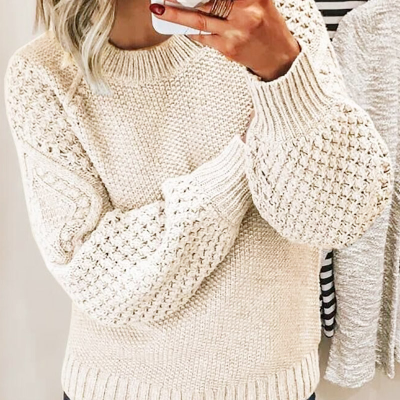 Damen - Strickpullover - Weichem Material - Lange Ärmel - Kuschelige Passform für Komfort und Stil