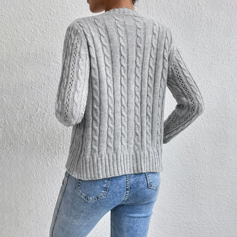 Damen - Strickjacke - Knopfverschluss - Gemütlicher Stil für jeden Anlass