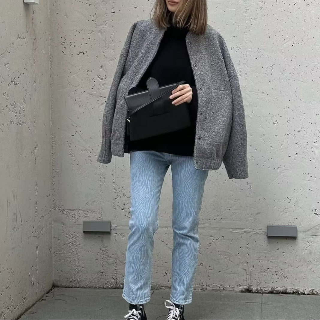Damen - Lässige Übergrößen Jacke - Weich Stoff für ultimativen Komfort - Stylische Outfits