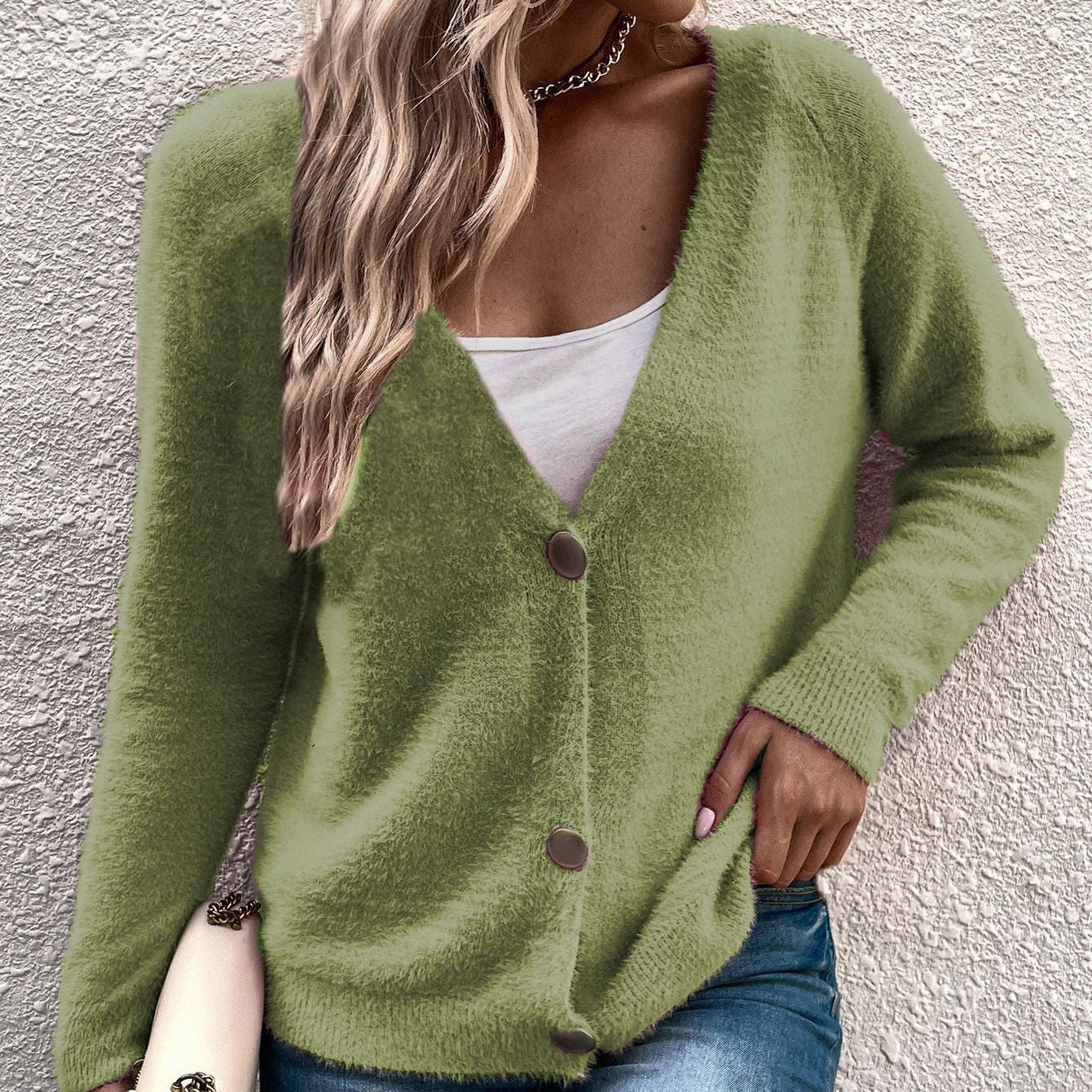 Frauen - Weiche Strickjacke - Lässiger Stil - Bequemer und vielseitiger Begleiter für jede Gelegenheit
