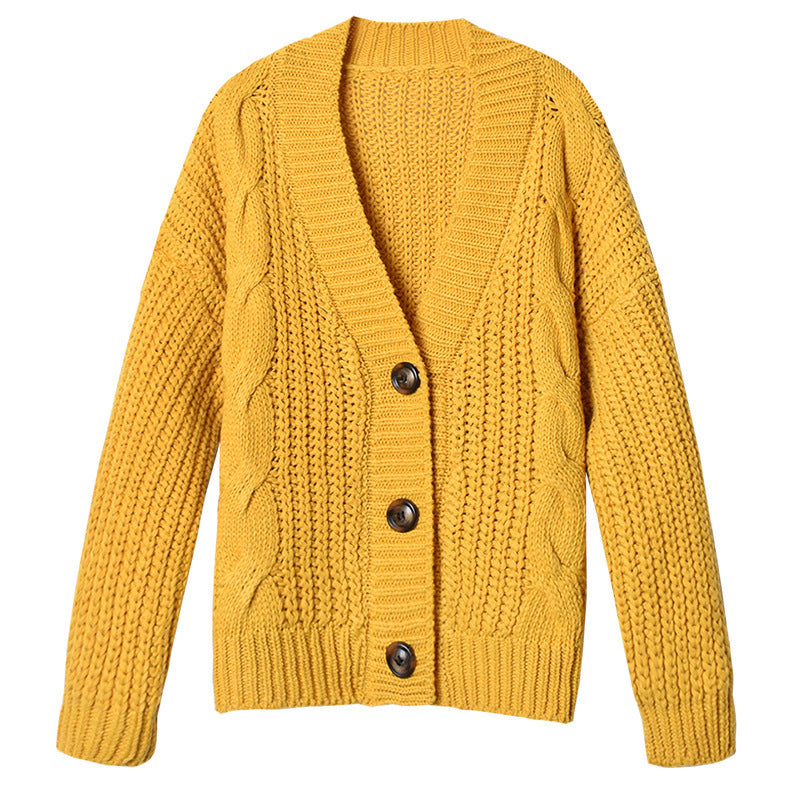 Damen - Grobstrickjacke - V-Ausschnitt - Hochwertigem Strick - Gemütlicher Strick für stilvolle Looks