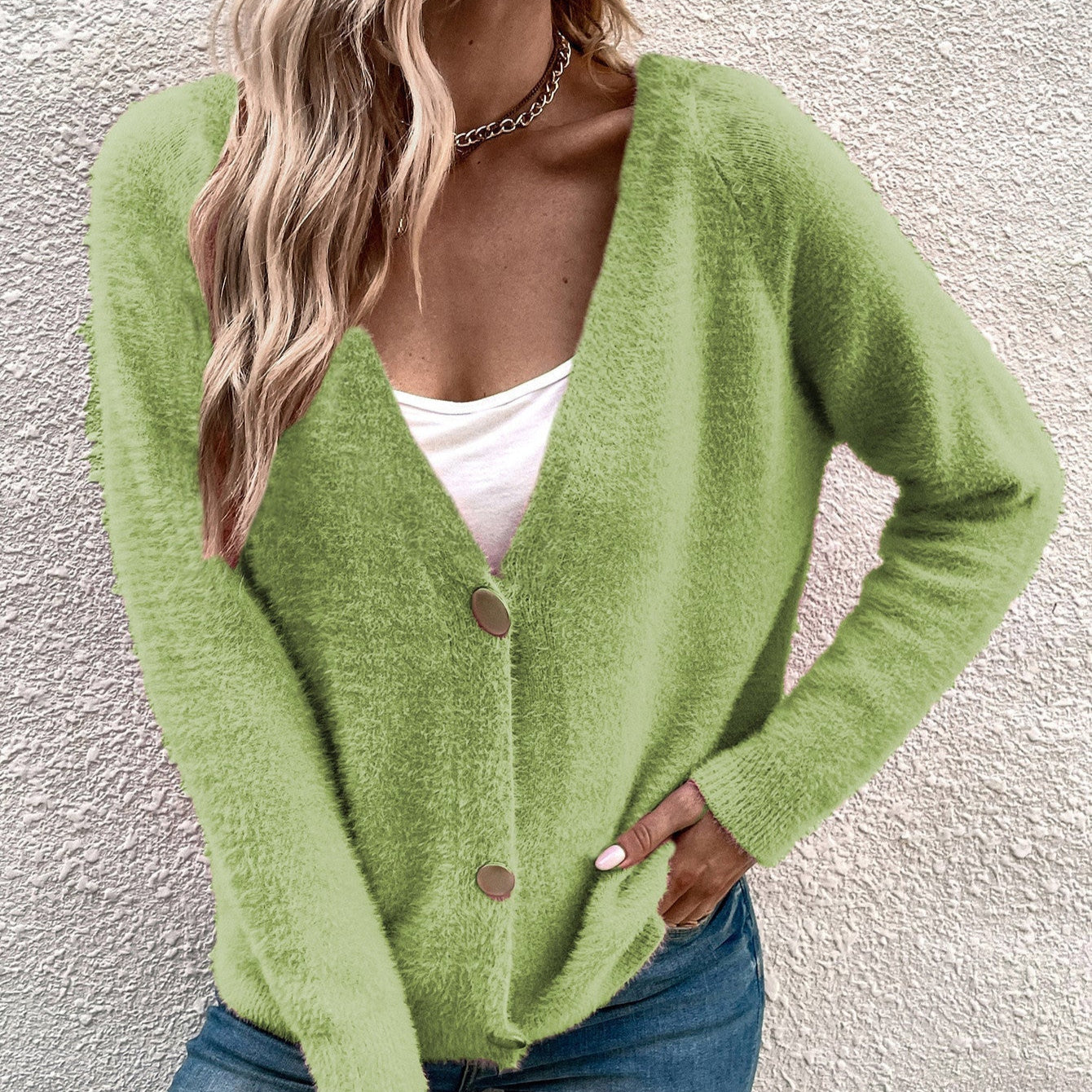 Frauen - Weiche Strickjacke - Lässiger Stil - Bequemer und vielseitiger Begleiter für jede Gelegenheit