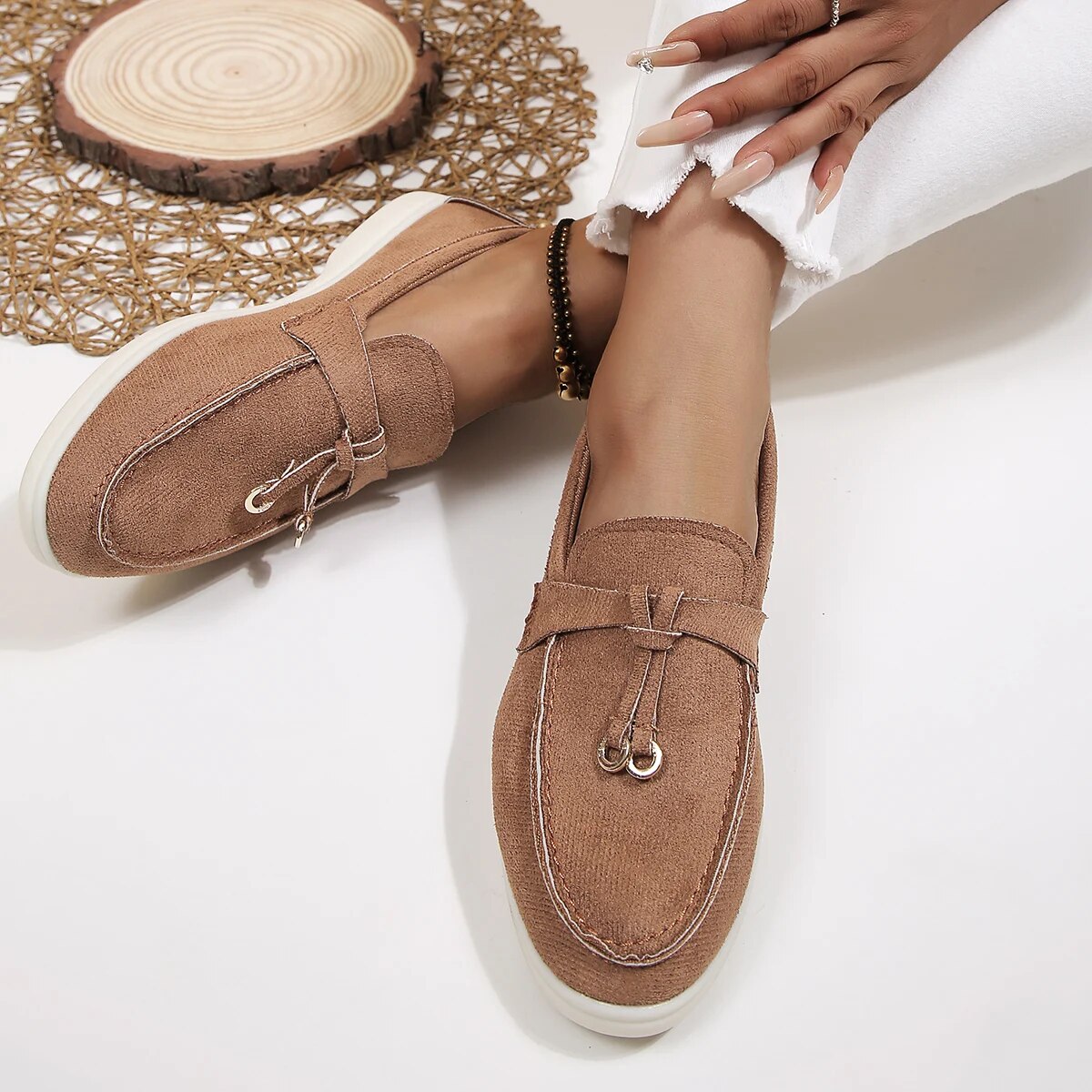 Damen - Elegante Loafers - Strapazierfähigen Materialien - Modisches Design für Komfort - Stilvoll und unterstützend