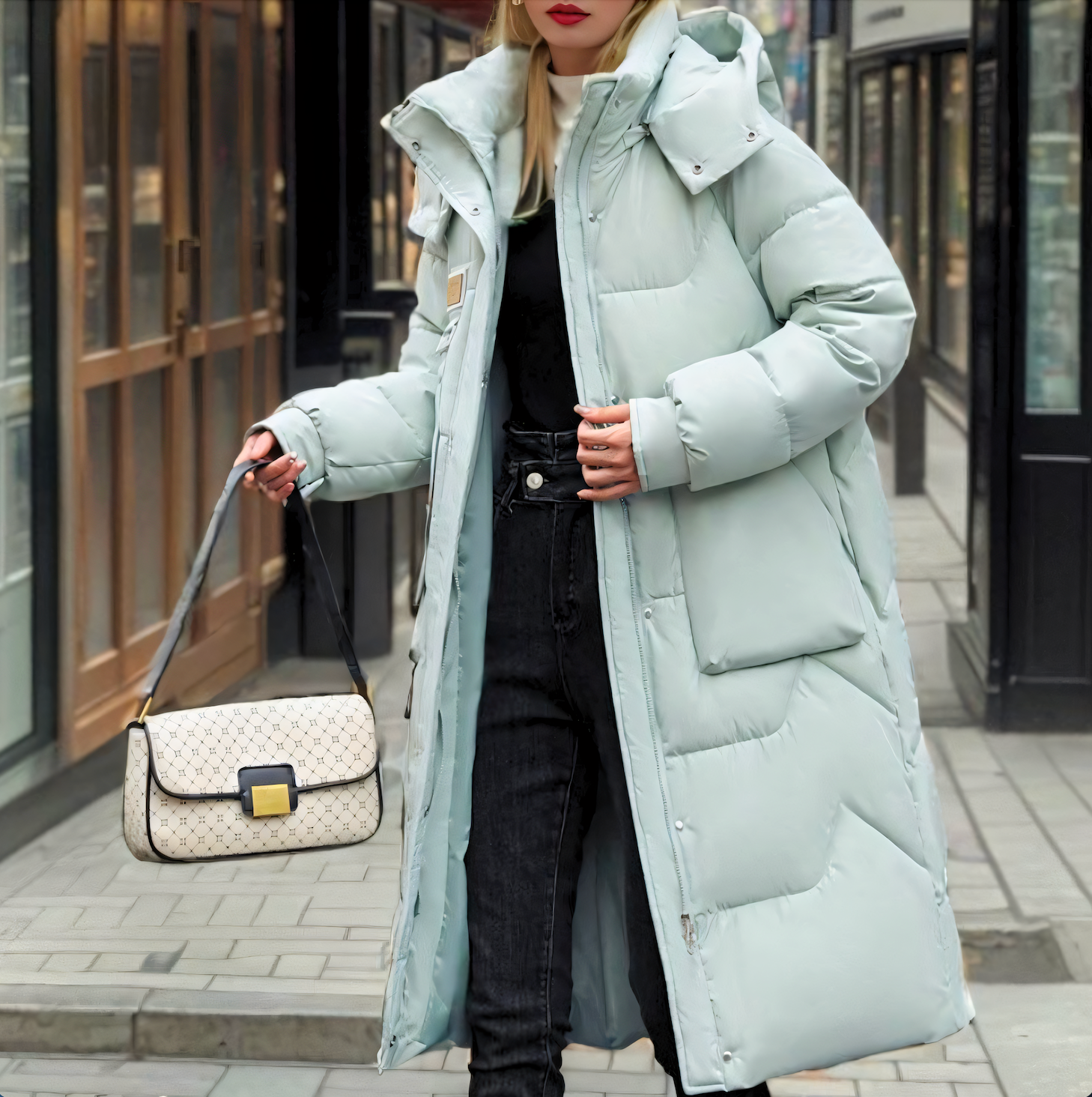 Damen - Wintermantel - Langer bauschiger - Warm & Stylisch - Perfekter Schutz für kalte Tage