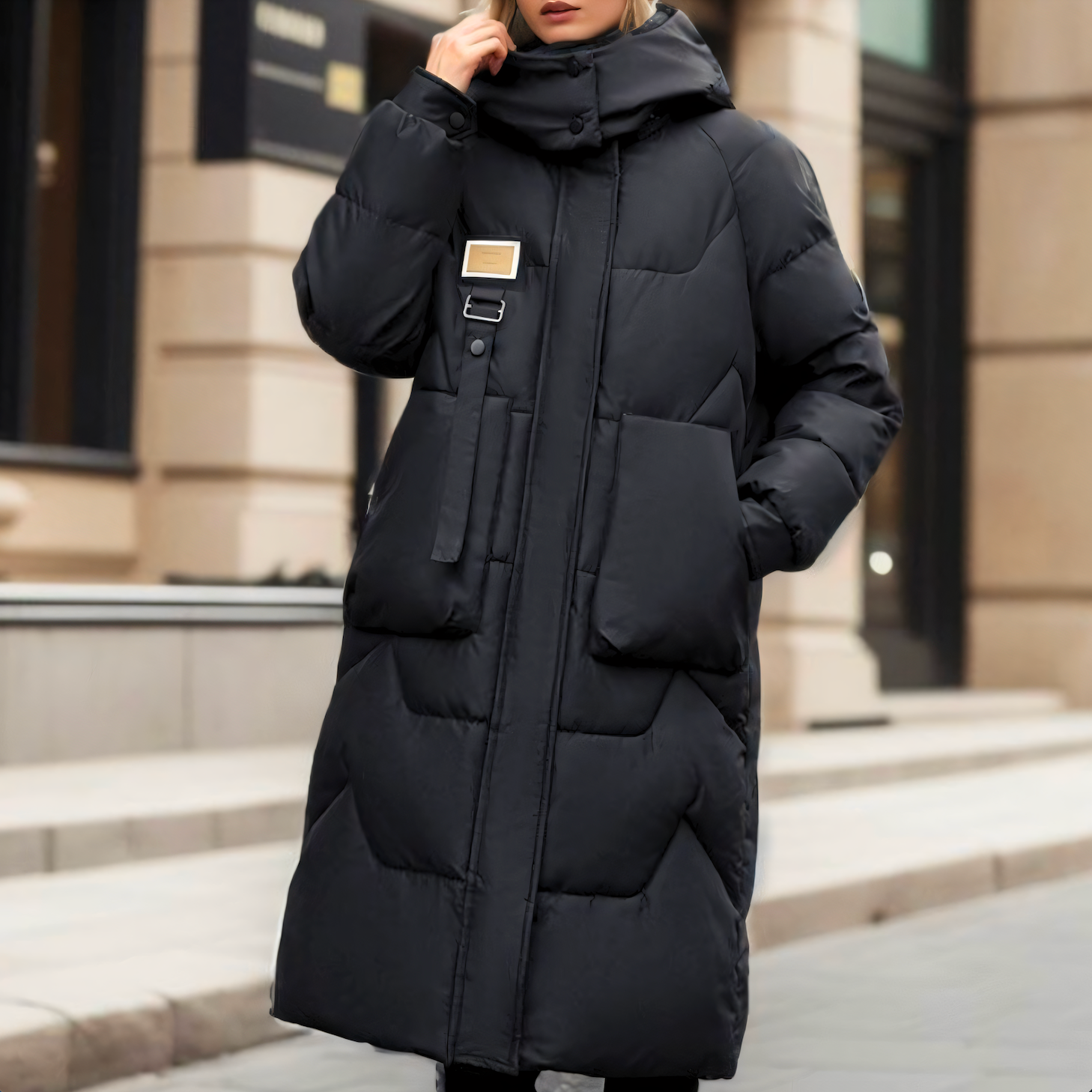 Damen - Wintermantel - Langer bauschiger - Warm & Stylisch - Perfekter Schutz für kalte Tage